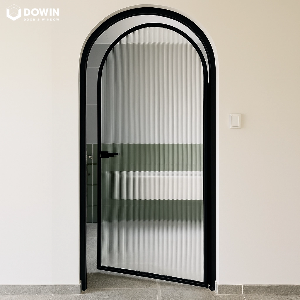 Mẫu cửa nhôm Slim uốn vòm sang trọng cho biệt thự